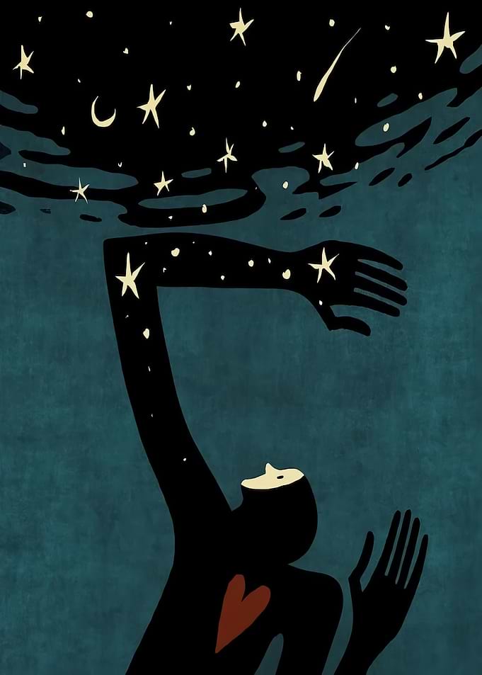 Person Reaching for Stars