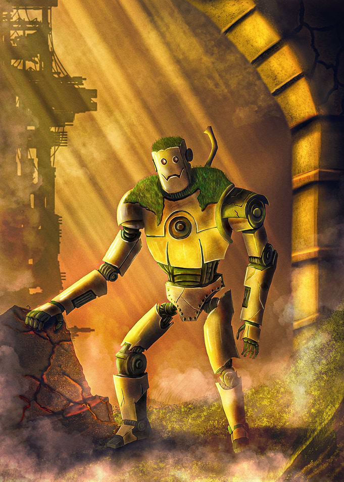 Robot in a Ruined Landscape
