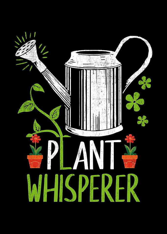 Plant Whisperer Watering Can and Plants