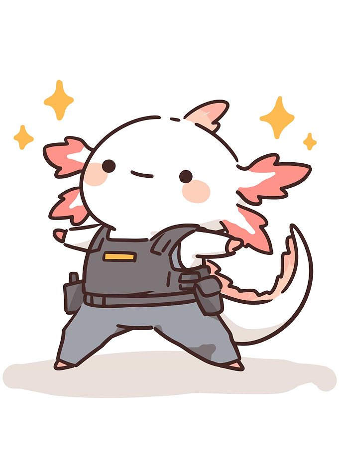 Cute Axolotl in Tactical Gear
