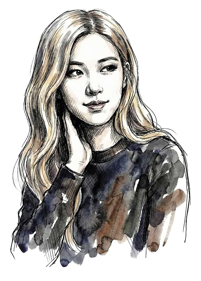 Watercolor Portrait of a Woman