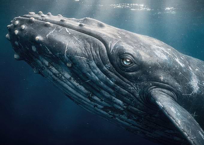 Close-up of a Humpback Whale's Eye