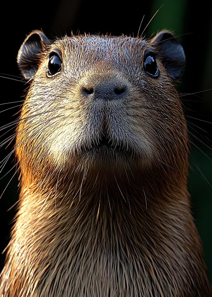 Close-up of a Capybara's Face