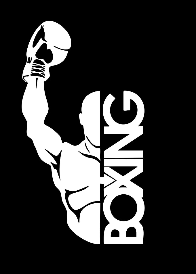 Boxing Silhouette with Text