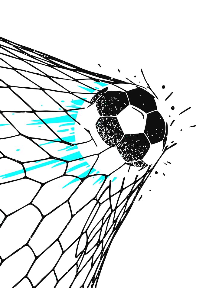 Soccer ball in net