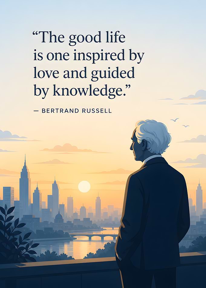 Bertrand Russell quote about life