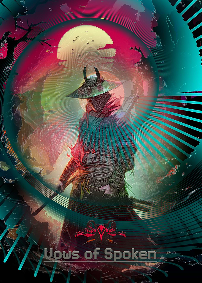 Cyberpunk Samurai with Moon