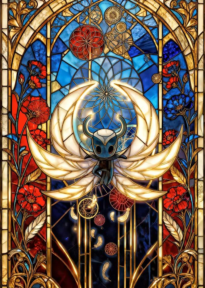 Hollow Knight Stained Glass Art