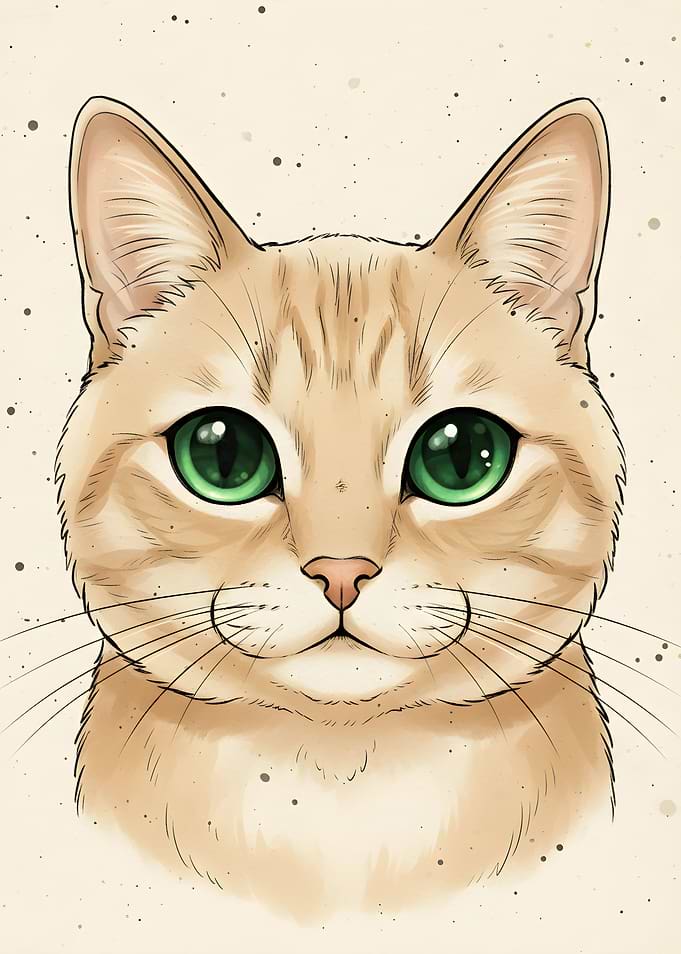 Cute Orange Tabby Cat Portrait
