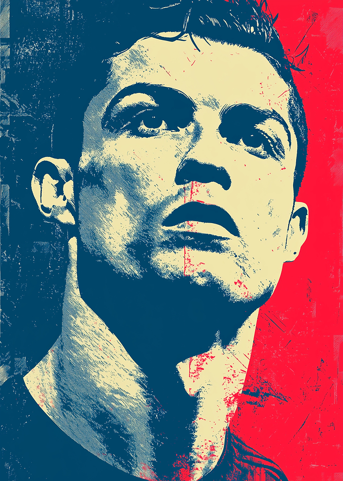Cristiano Ronaldo Pop Art Portrait