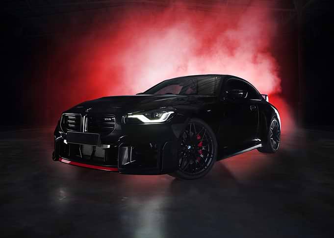Black BMW M2 Coupe with Red Accents