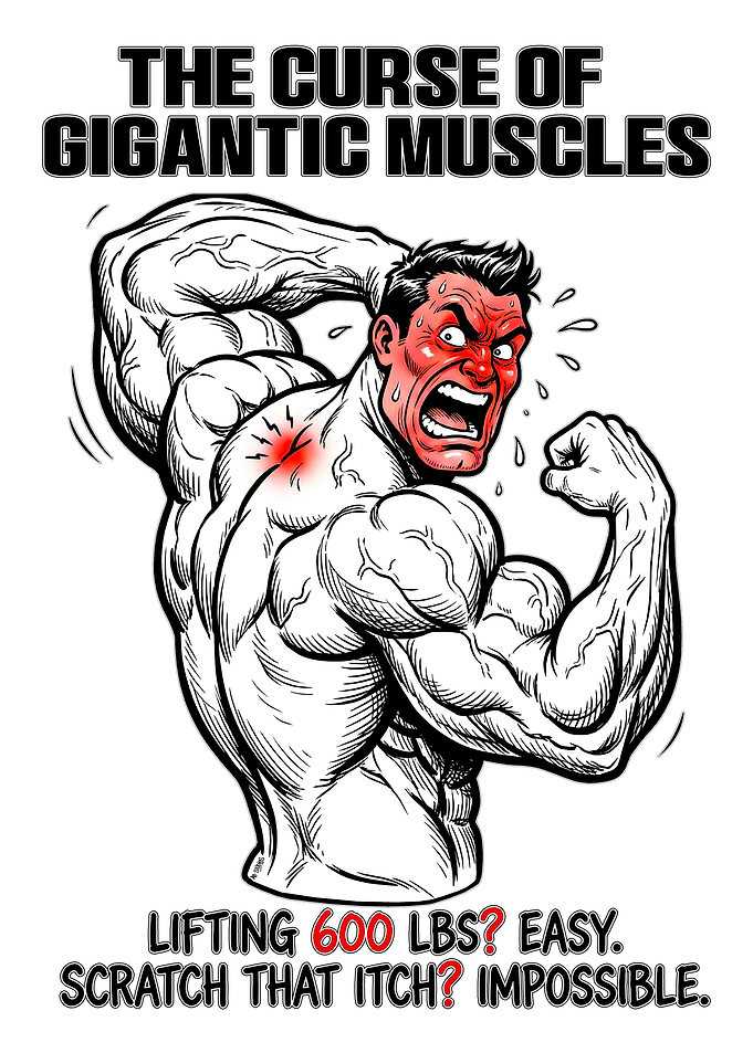 The Curse of Gigantic Muscles | Funny Gym Workout Design