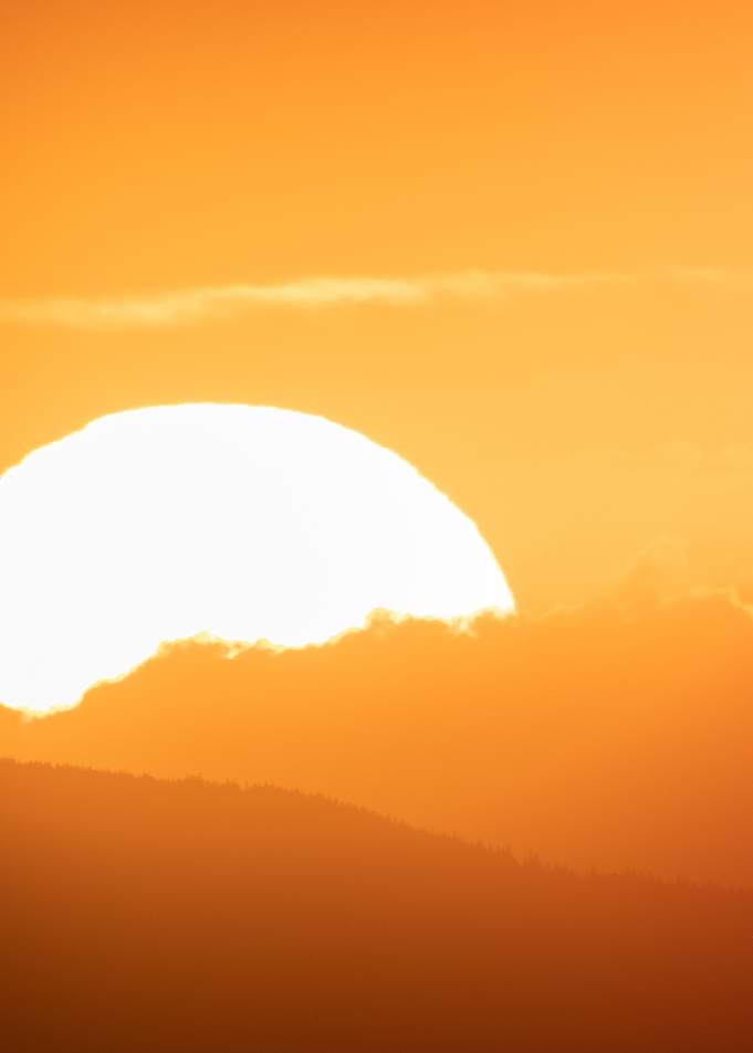 Sunset Over Mountains