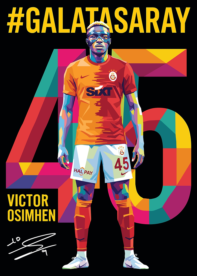 Victor Osimhen Galatasaray Pop Art