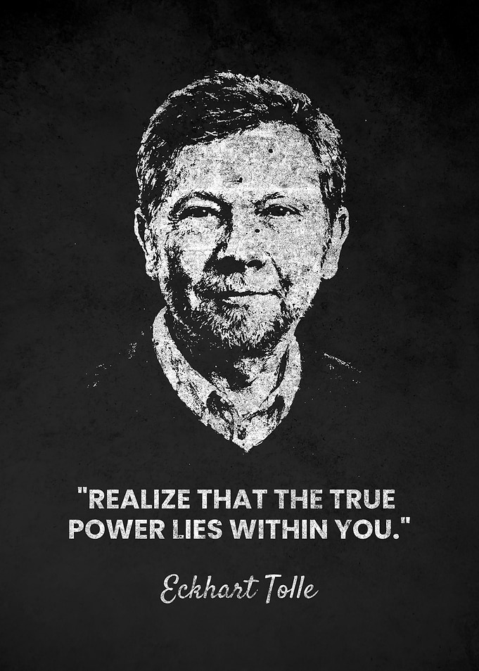 Eckhart Tolle TRUE POWER Quote Poster