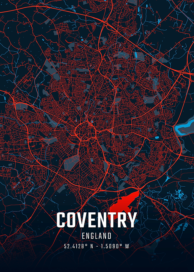 Coventry England City Map