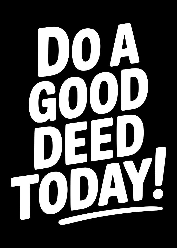 Do A Good Deed Today Text Art