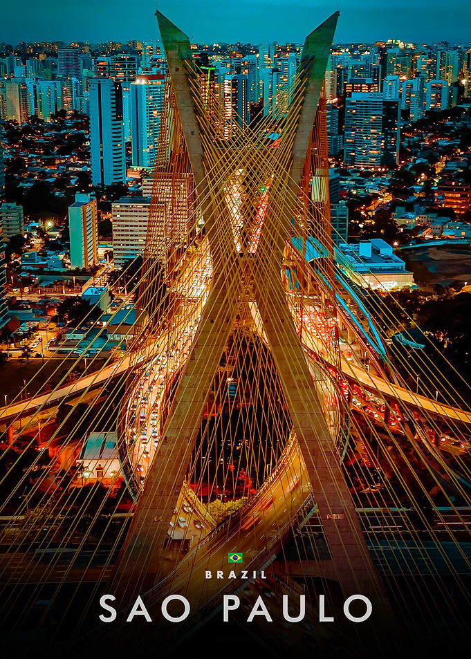 Sao Paulo Cityscape at Night