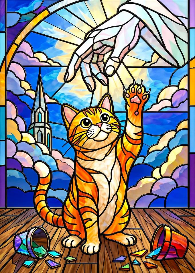 Cat and God's Hand