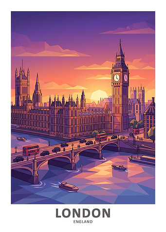 London Skyline at Sunset