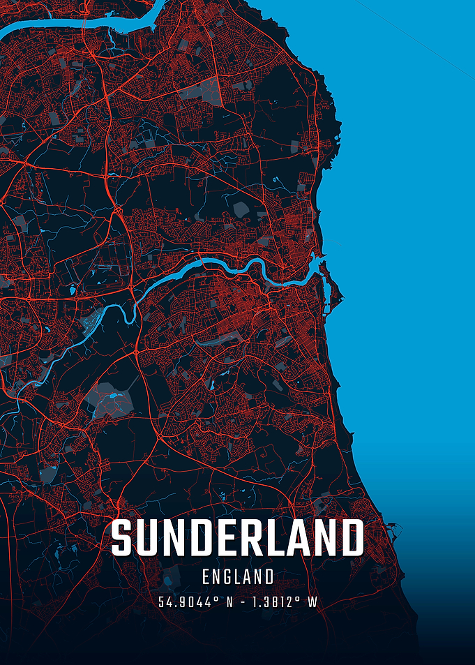 Sunderland England City Map