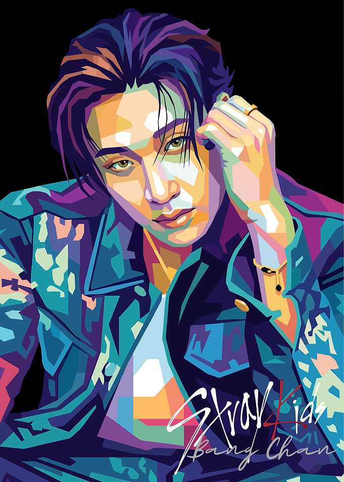 Stray Kids Bang Chan Pop Art Portrait