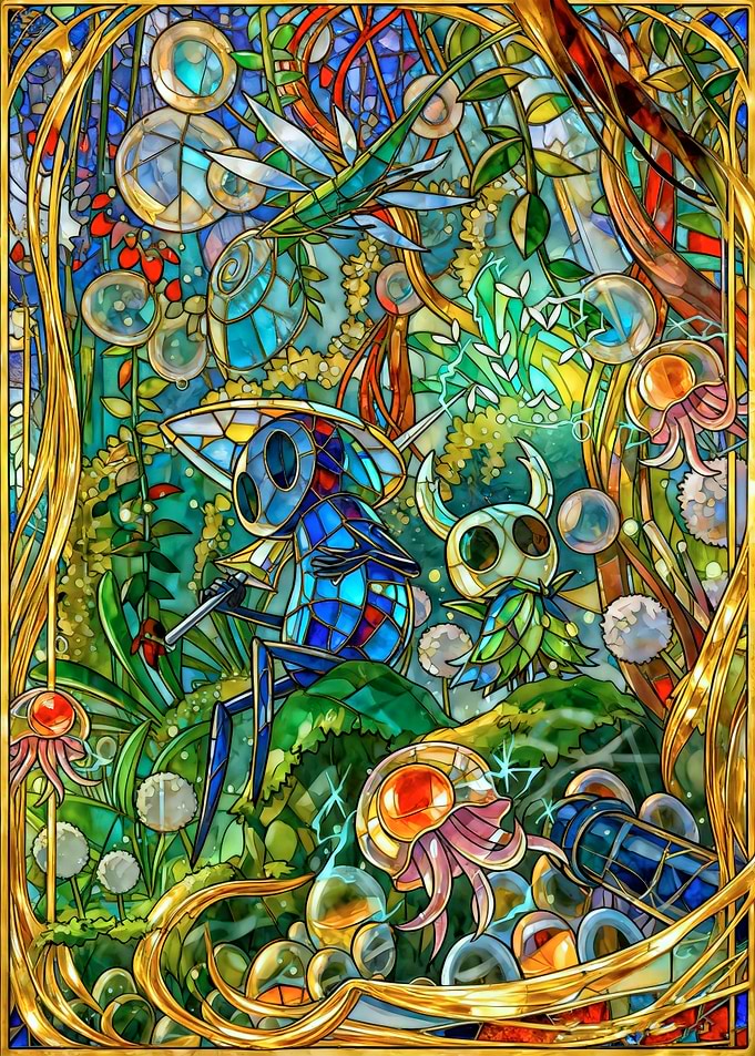 Hollow Knight Stained Glass Art