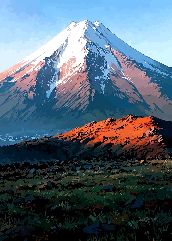 Majestic Mount Fuji at Sunset