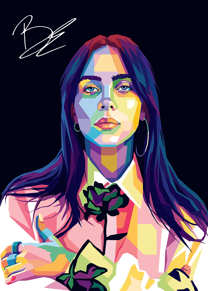 Billie Eilish Pop Art Portrait
