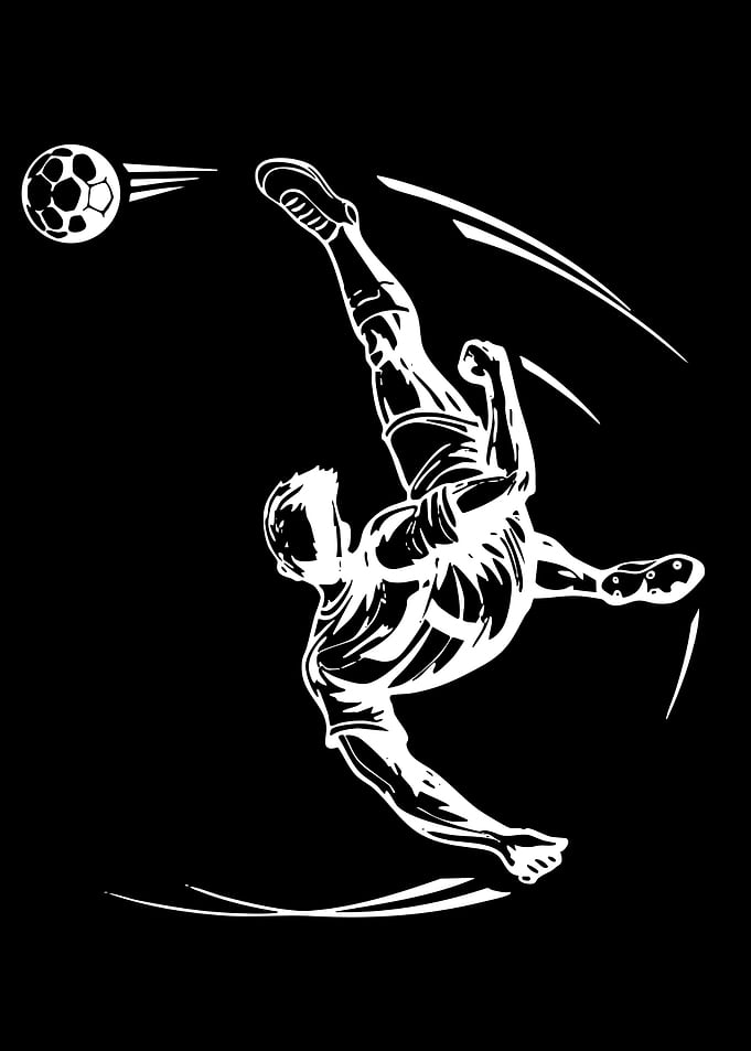 Soccer Player Bicycle Kick