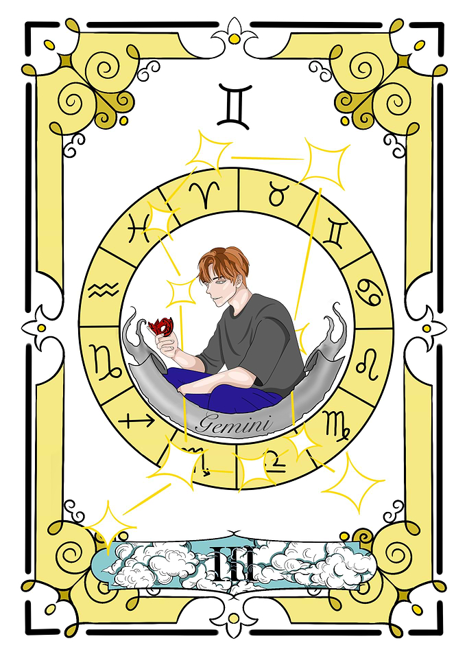 Zodiac Gemini Card