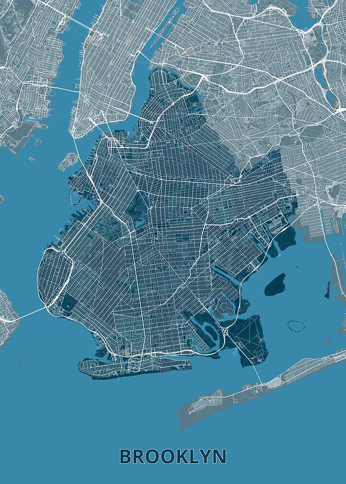 Brooklyn Map Art