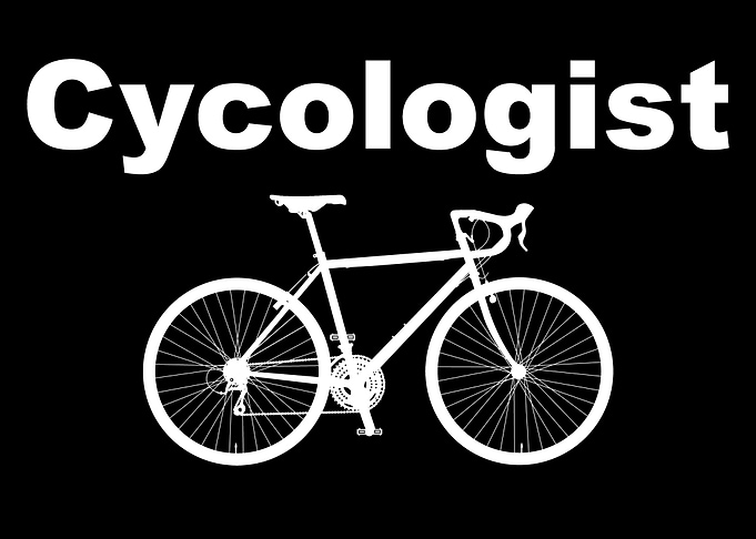 Cyclist Bicycle Text Art