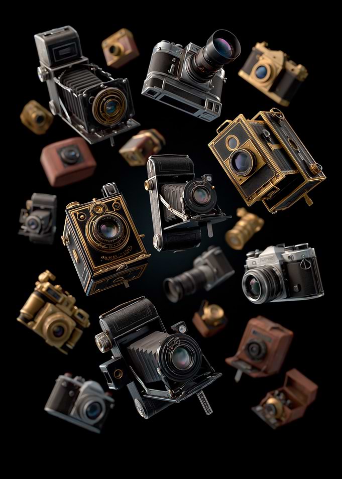 Collection of Vintage Cameras