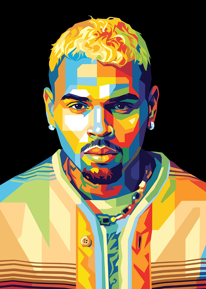 Chris Brown Pop Art