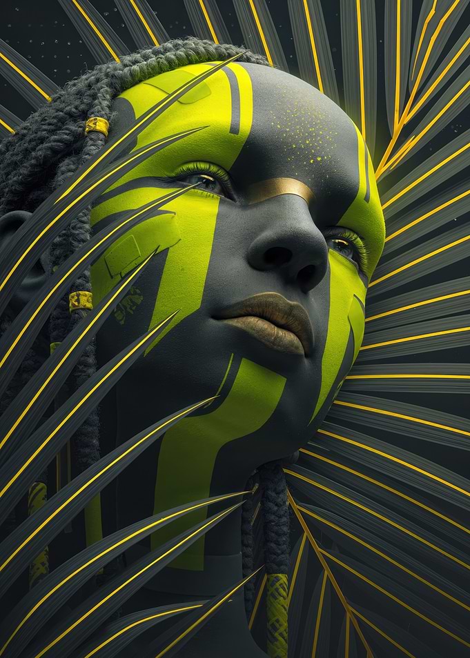 Mysterious Tribal Woman Art