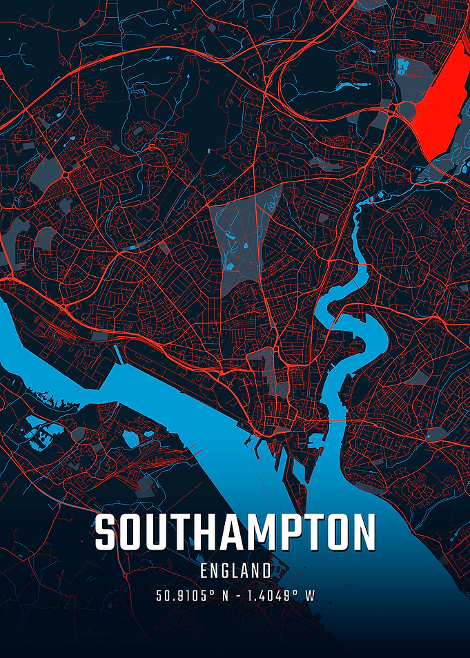 Southampton England City Map