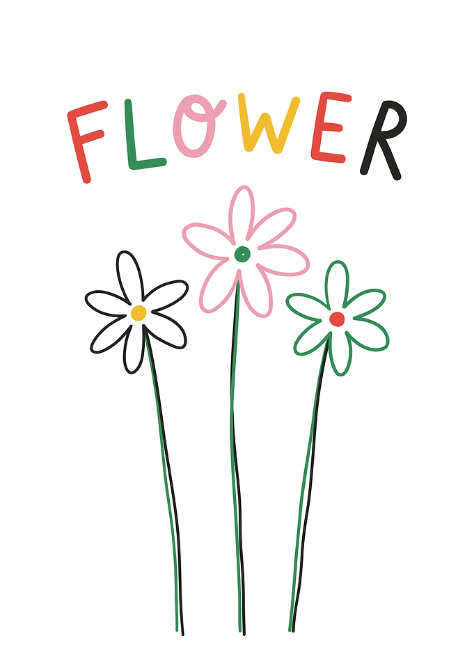 Colorful Flower Text Art