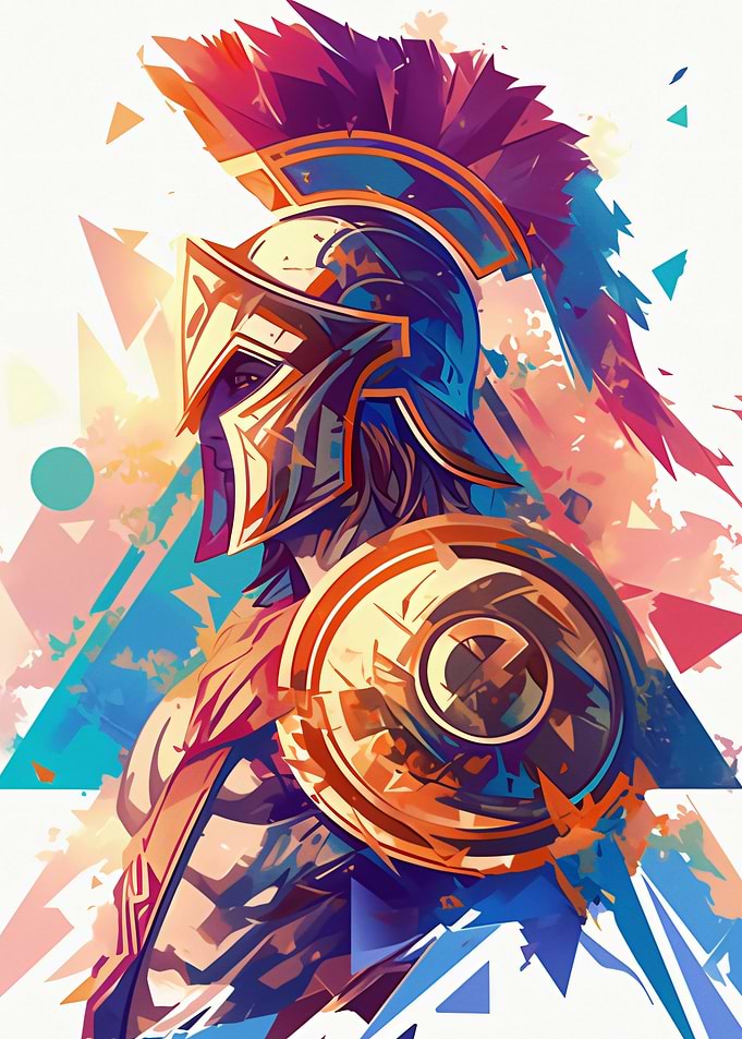 Abstract Spartan Warrior