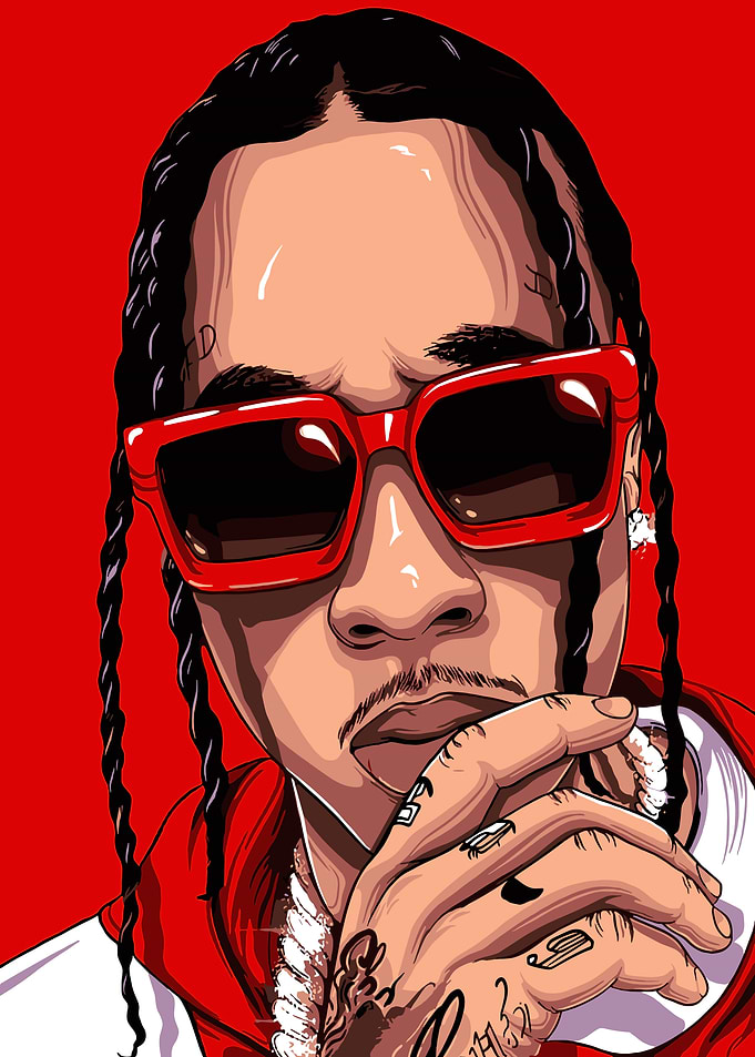 Rapper with Red Sunglasses