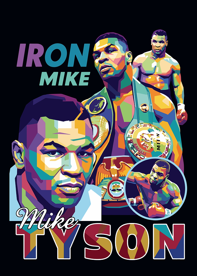Mike Tyson Pop Art Portrait