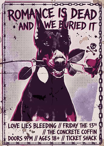 Romance is Dead Dog Poster