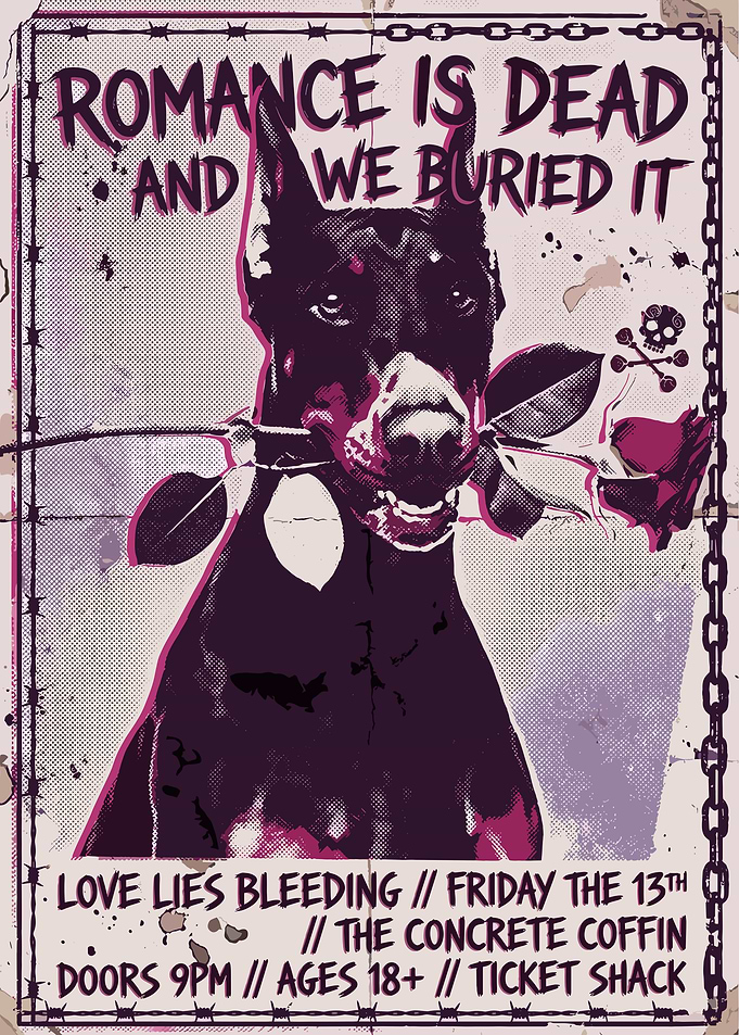 Romance is Dead Dog Poster