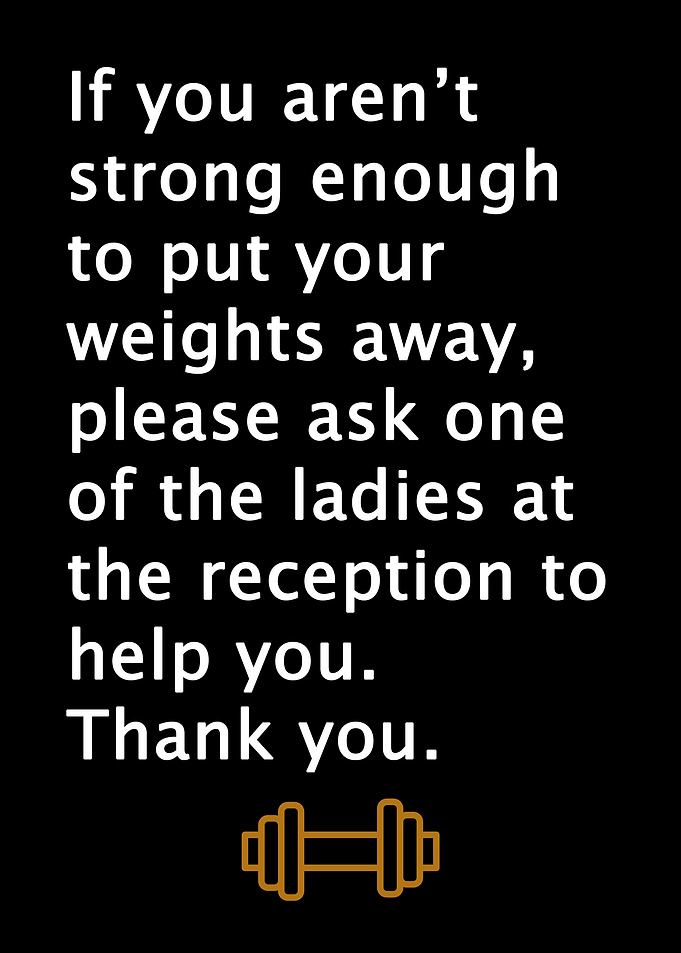 Gym Etiquette Sign