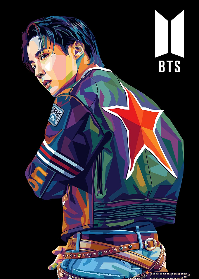 BTS J-Hope Pop Art Portrait