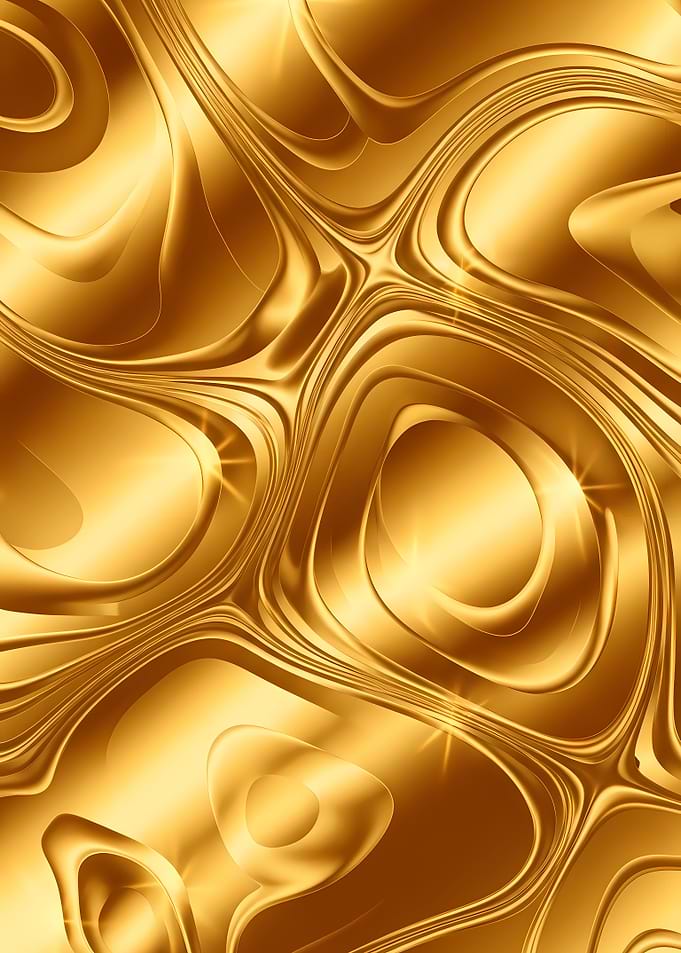 Abstract Gold Swirls as background