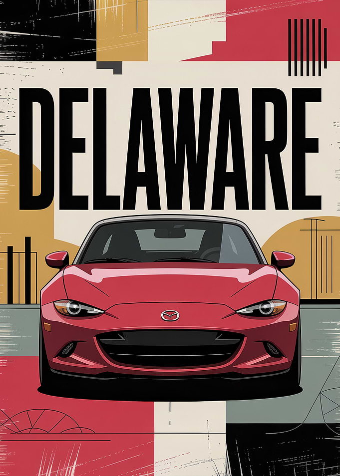 Mazda Miata Delaware Poster