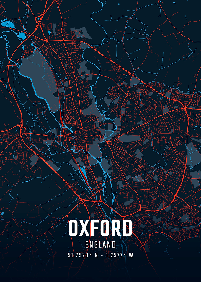 Oxford England City Map