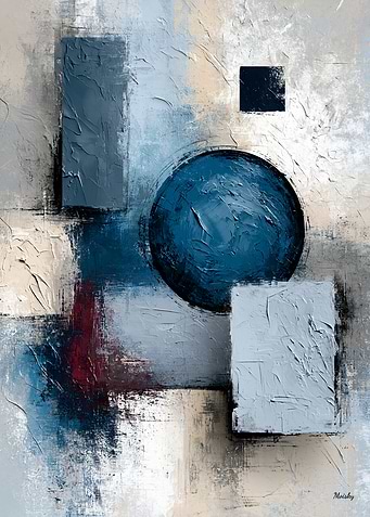 Textured Geometry No. 2 Minimalist Abstract Wall Art