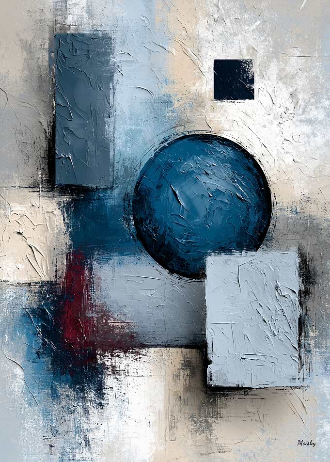 Textured Geometry No. 2 Minimalist Abstract Wall Art